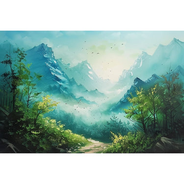 Semi Abstract Acrylic Landscape Canvas